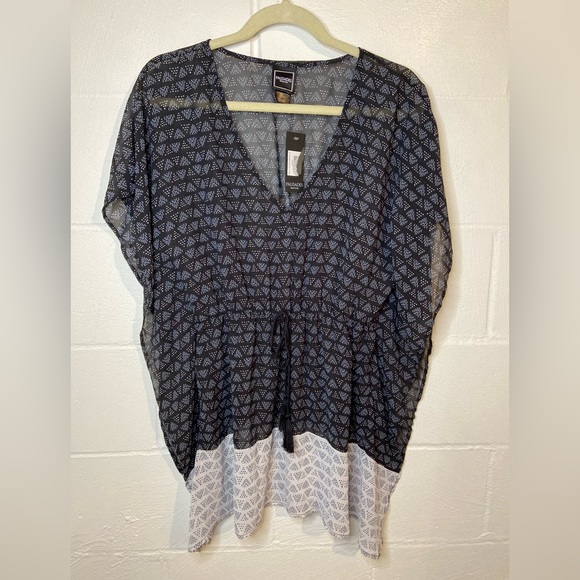 ⭐️Palisades Swim Club Beach Coverup Drawstring waist Geometric Print Size Small - Picture 3 of 10